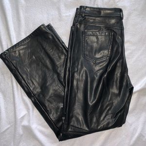 Baggy leather pants